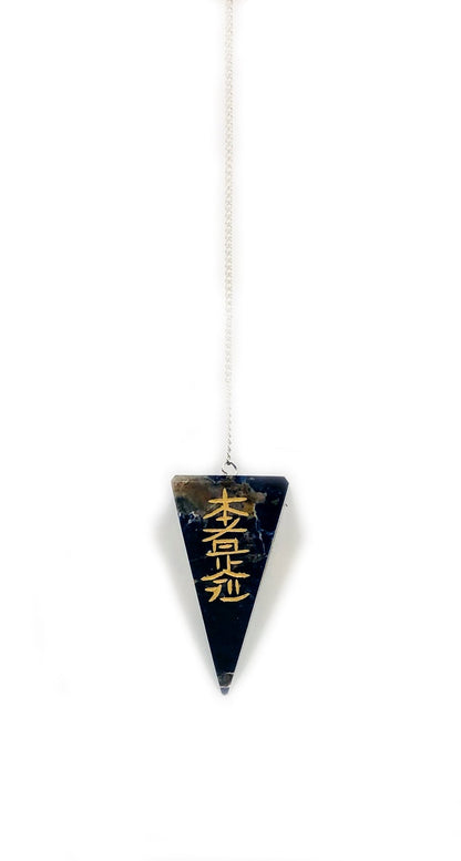 Sodalite 4 sided Reiki Pendulum 2"
