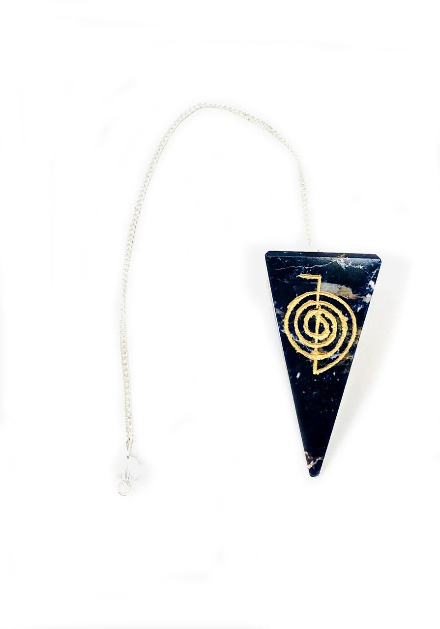 Sodalite 4 sided Reiki Pendulum 2"