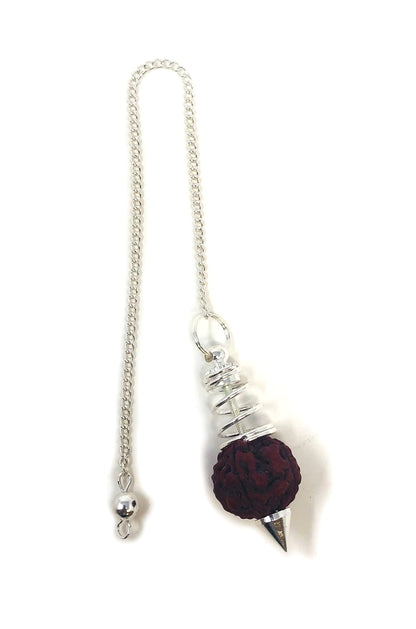 Ball Pendulum Rudraksha Silver spiral