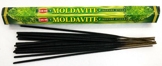 Hem Hexagon Moldavite Incense Sticks