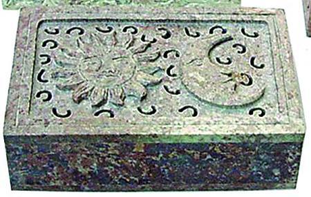 Soapstone Box Sun & Moon 4 X 6 Inch
