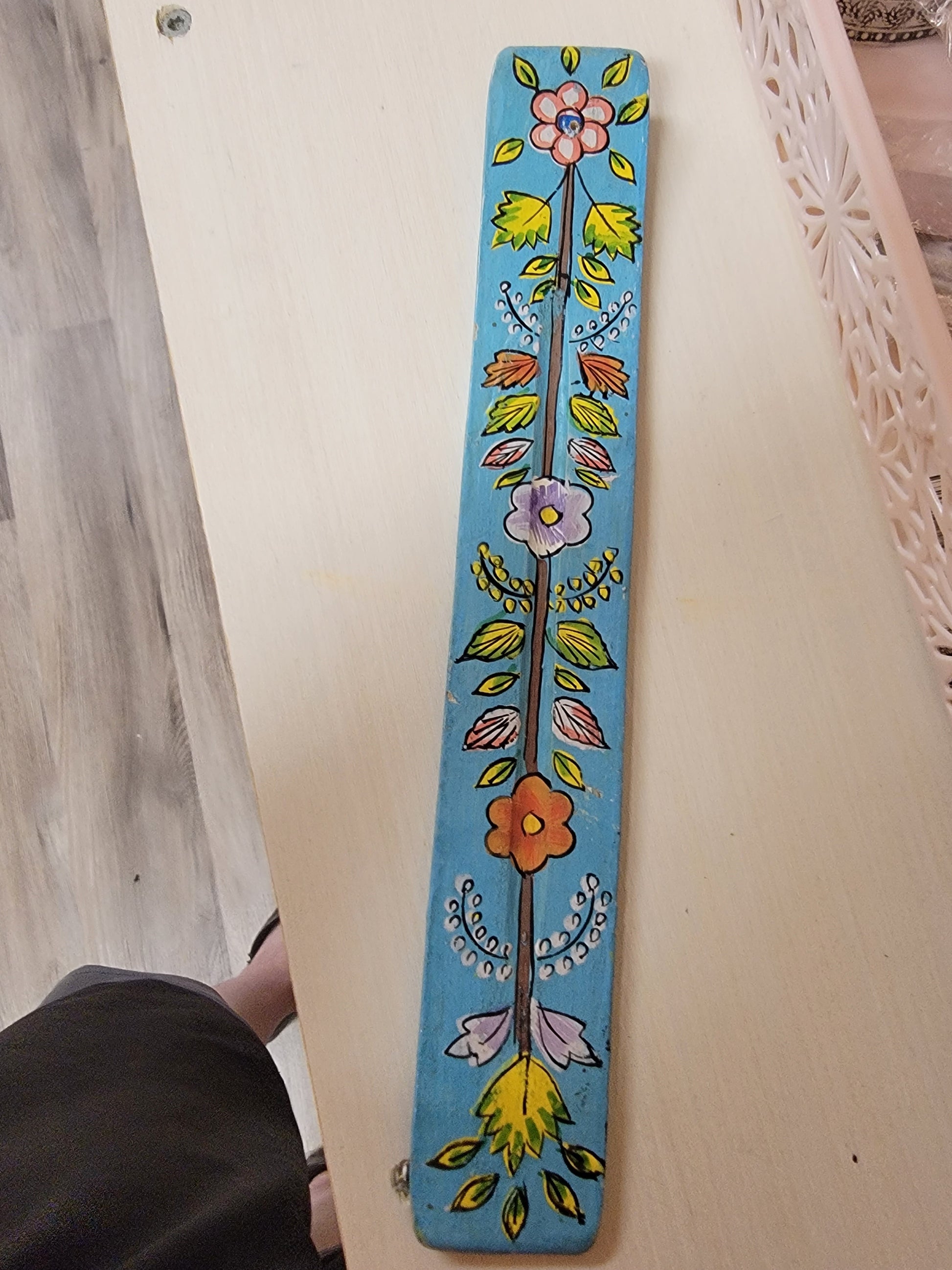 Hand Painted Ash Catcher With Flowers