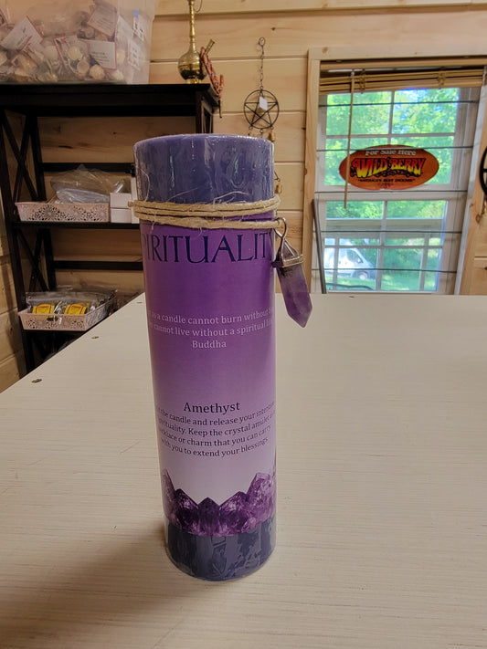 Spirituality Crystal Energy Candle