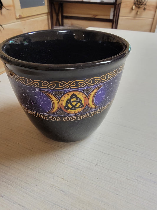 Triple Moon Smudge Pot