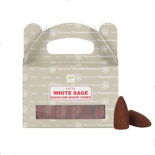 Satya White Sage Back Flow Incense Cones